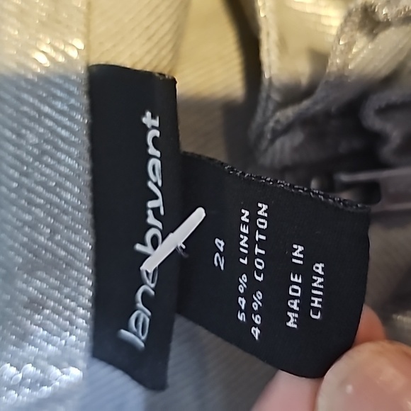 Lane Bryant Size 24 Silver Blazer Jacket Linen Blend - Picture 5 of 6